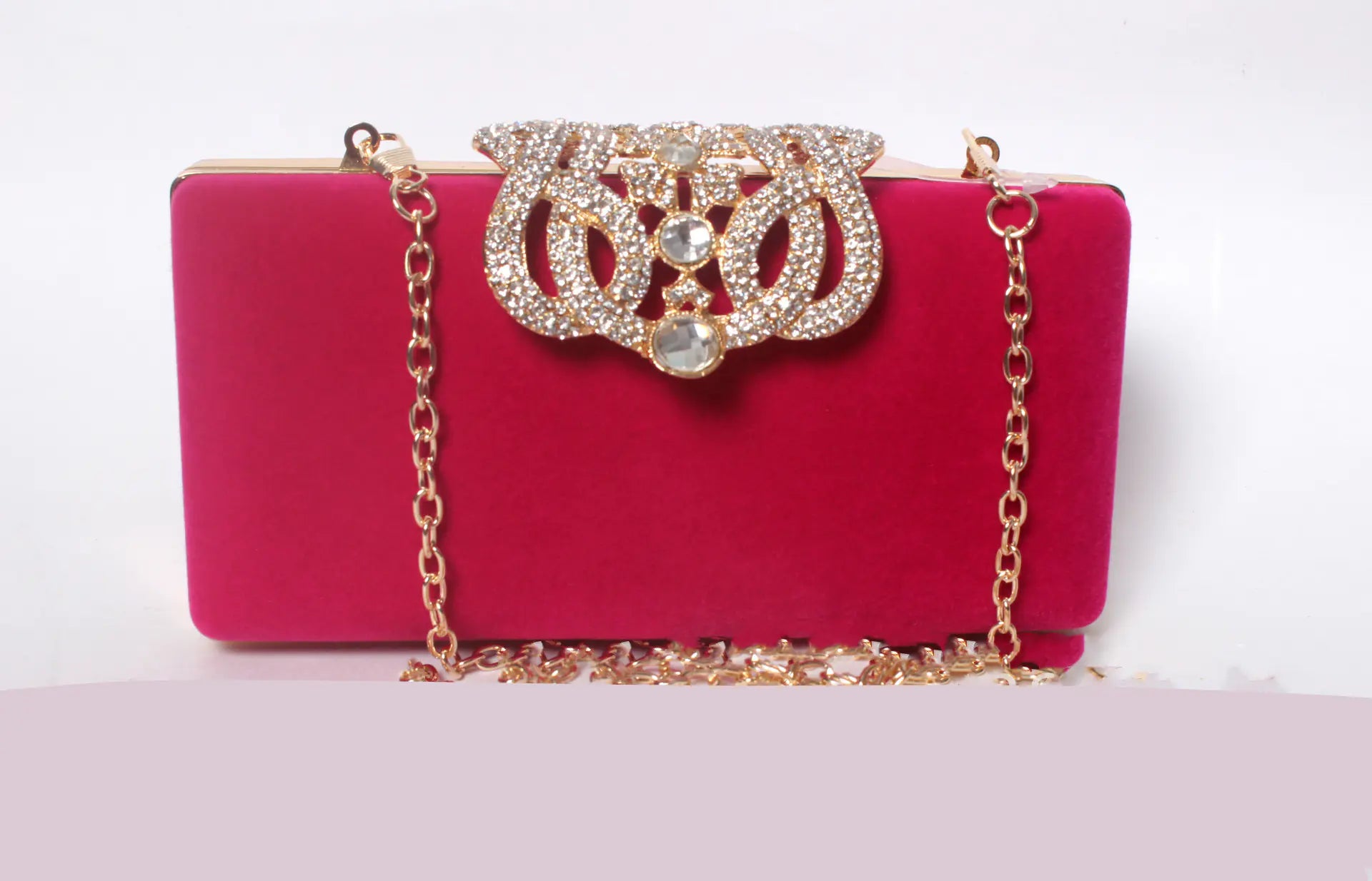 Rhinestone Crown Suede Bridal Bag for Ladies