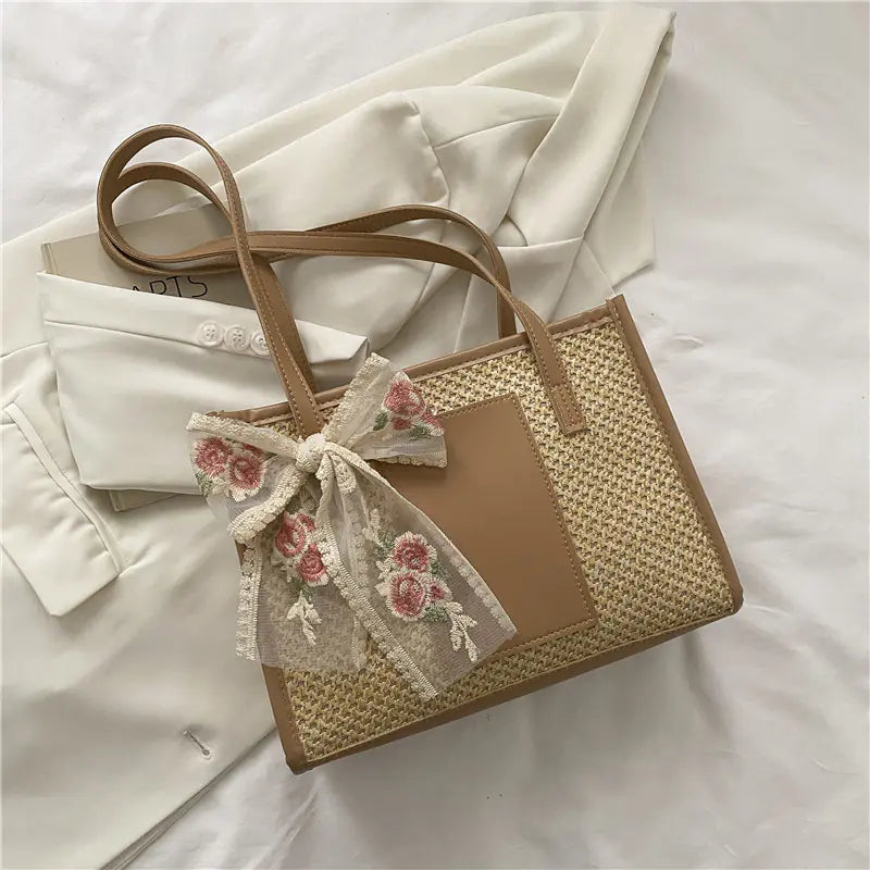 Ladies Summer Fashion Braided Shoulder Bag