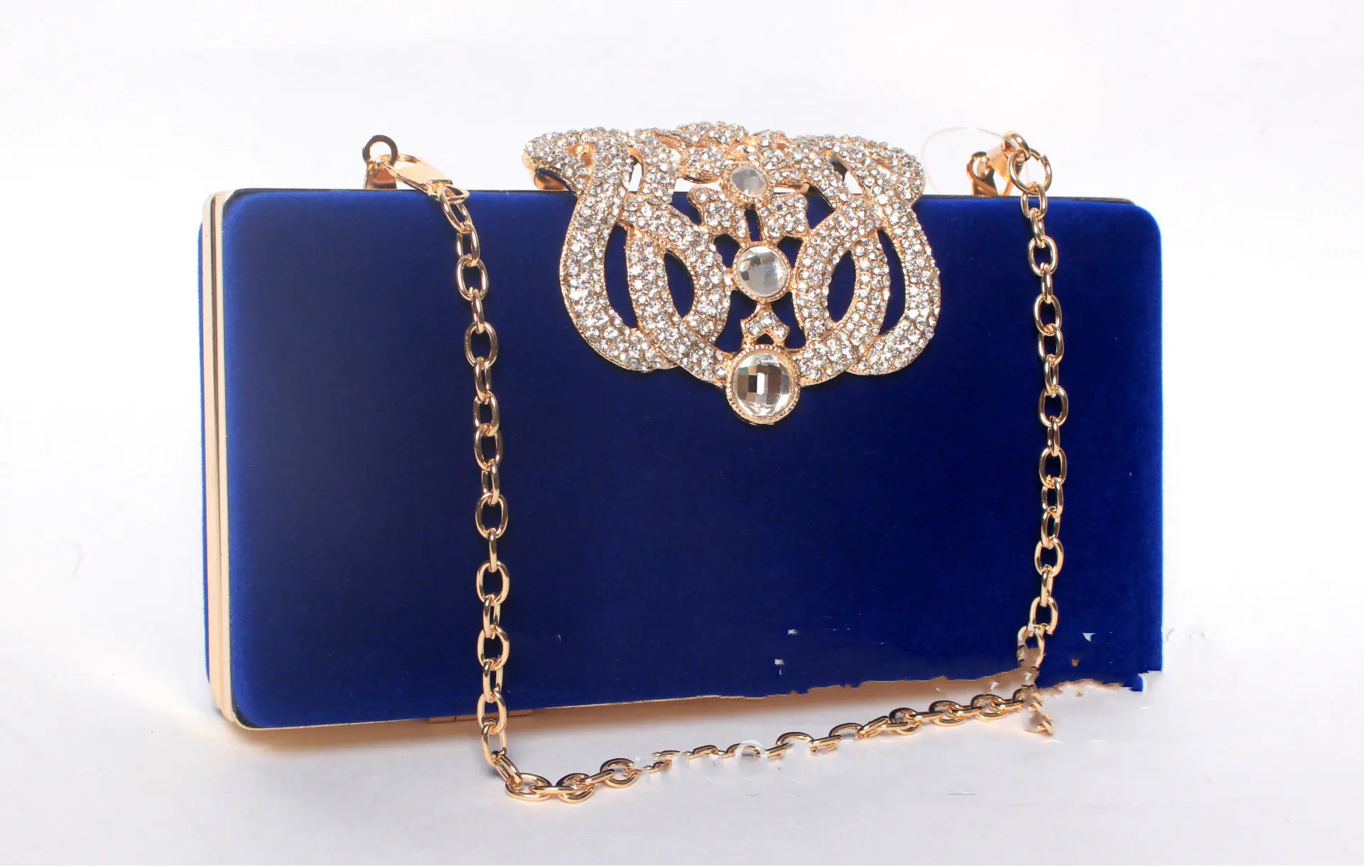 Rhinestone Crown Suede Bridal Bag for Ladies