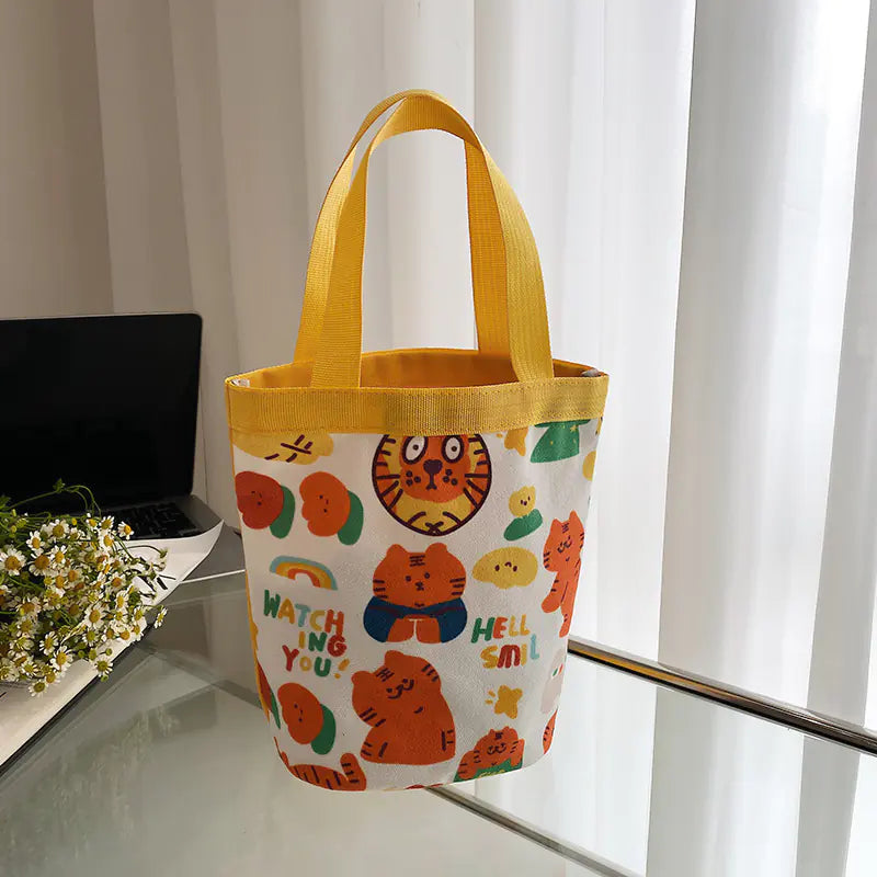Cute Cartoon Tiger Bucket Bag for Ladies