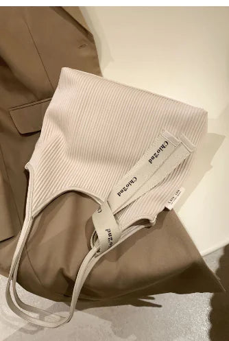 Ladies Casual Pleated Handheld Shoulder Bag