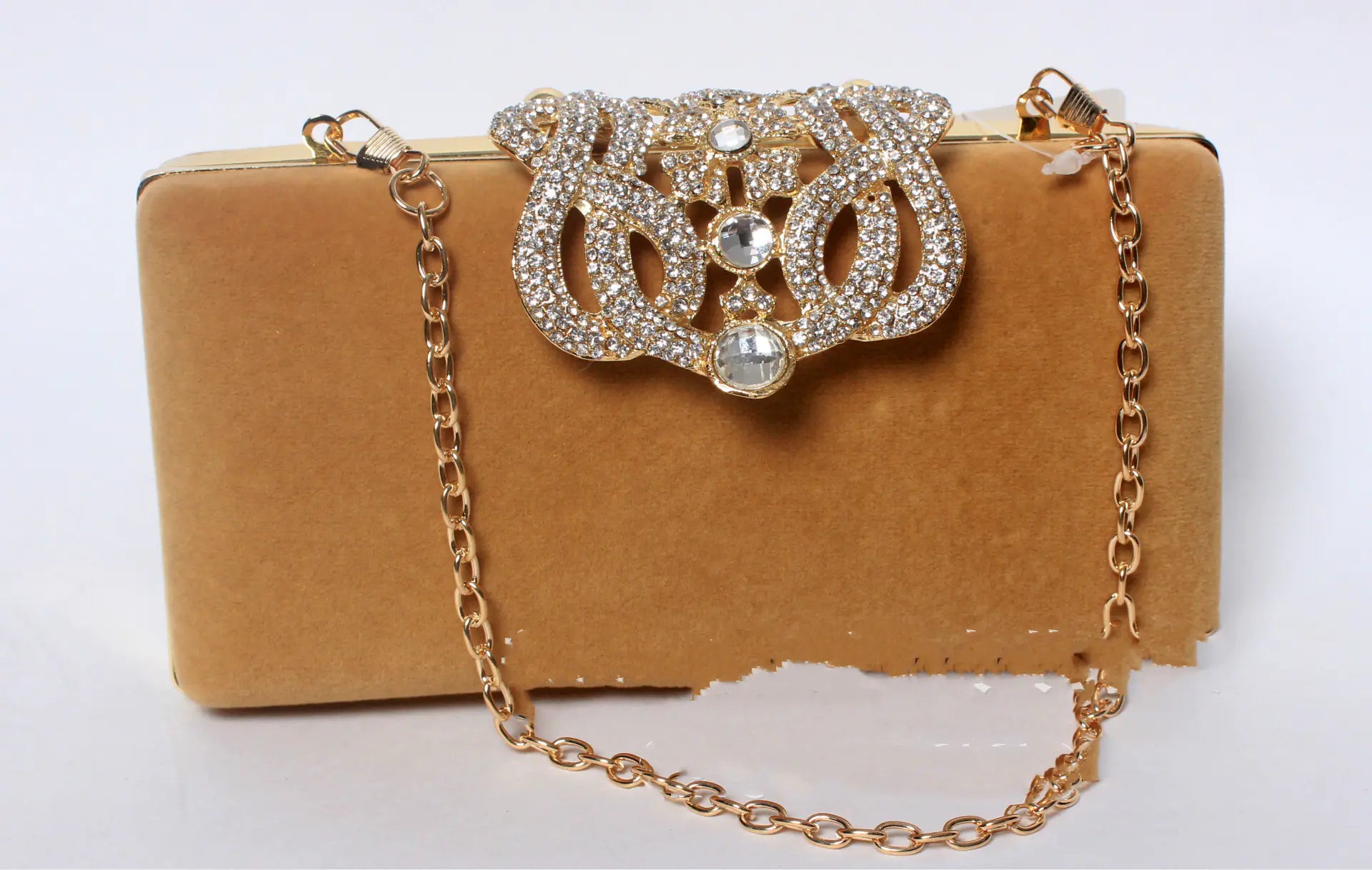 Rhinestone Crown Suede Bridal Bag for Ladies