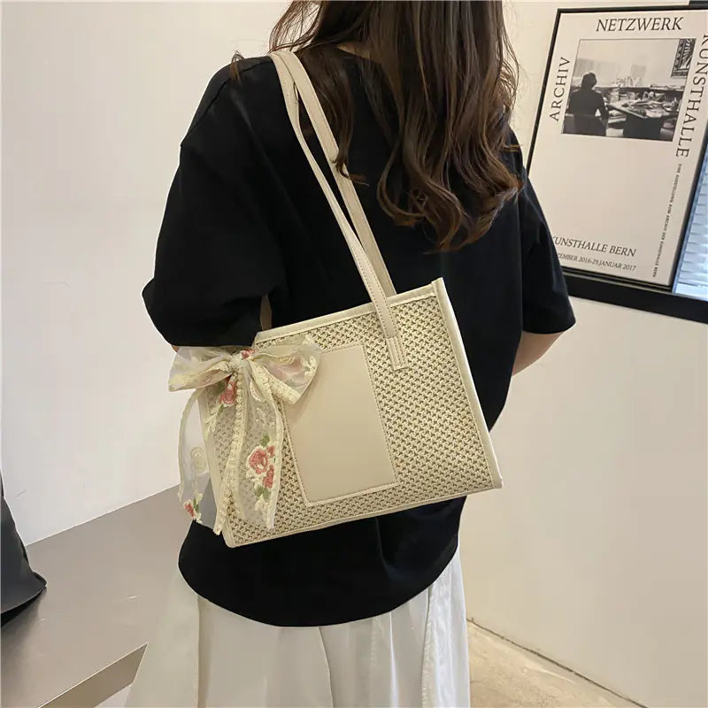 Ladies Summer Fashion Braided Shoulder Bag