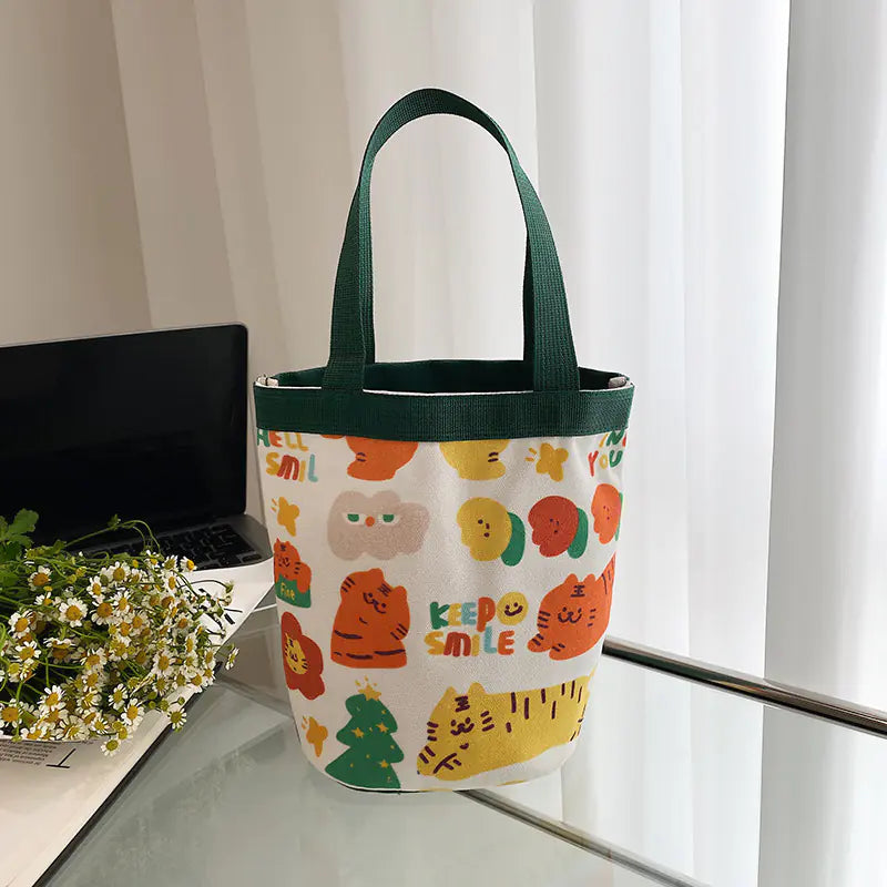 Cute Cartoon Tiger Bucket Bag for Ladies