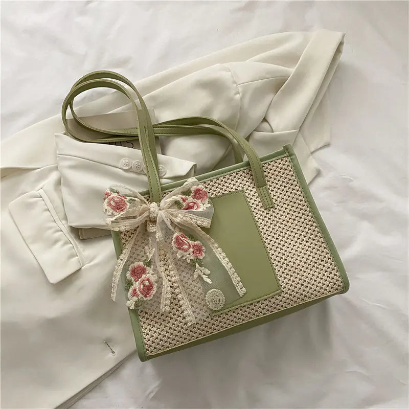 Ladies Summer Fashion Braided Shoulder Bag