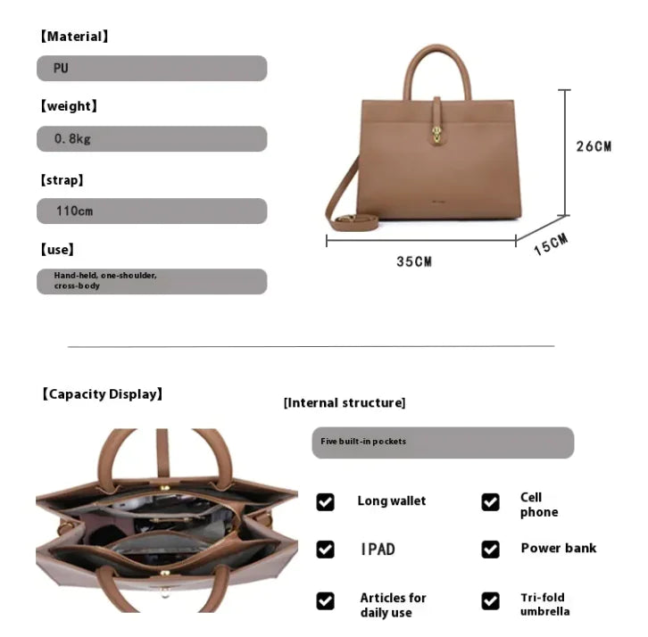 Chic Khaki Shoulder Bag