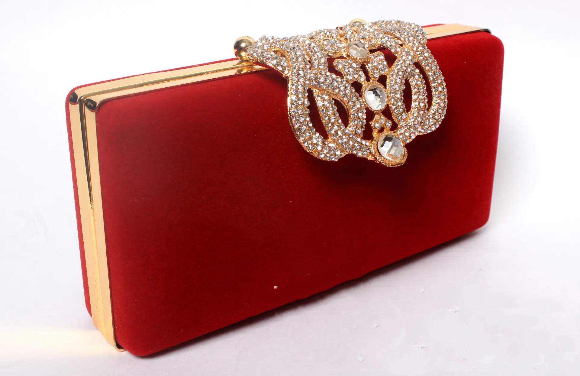 Rhinestone Crown Suede Bridal Bag for Ladies